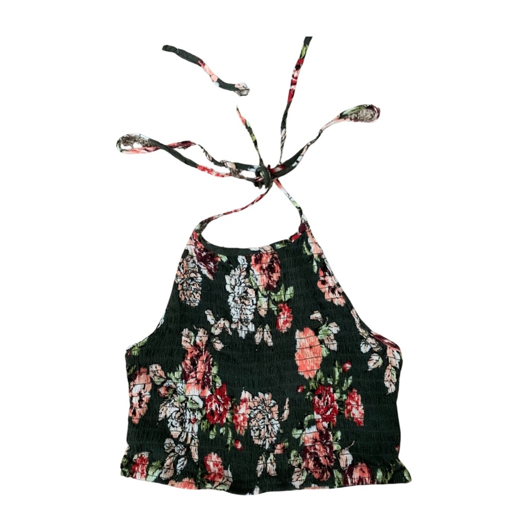Target Xhiliration Floral Print Halter Top 🌸